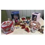 Tub full of Christmas, decorations, handblown,