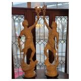 Pr metal antique figural statues