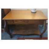 Oak library table 36x24x23 tall