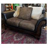 Leather loveseat 72in