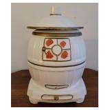 Cookie jar McCoy white pot bellied stove.