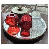 Dresser mirror tray, dresser boxes