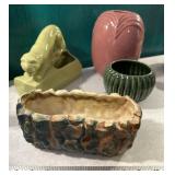 2 pottery vases/planters