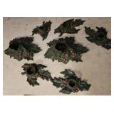 Cast iron Christmas candle holders