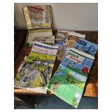 Tin of  Vintage linen tourist towels