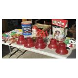 Christmas lot, lights, tree, toppers, tins and