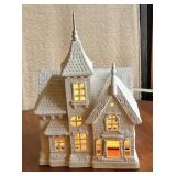 Large pot metal light up Christmas house