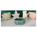 5 pottery planters  - Abingdon, McCoy