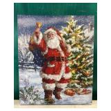 Light-up Santa print on canvas 20ï¿½x24ï¿½
