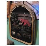 Deco painting on velvet - cottage