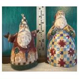 2 ceramic s/p Jim Shore Santaï¿½s