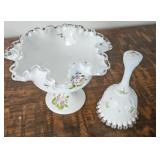 hand ptd Westmorland candy dish, & bell