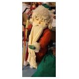 Folksy paper mache Santa - Aprx 32"