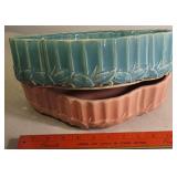 2 McCoy oval planters/bowls