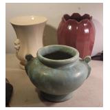 3 pottery vases