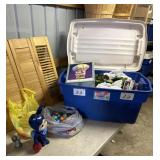 Tub of Easter related, eggs, figurines, plaques,