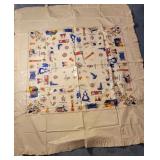 2 retro plastic tablecloths - aprx 56x72 & f