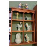 Shelf & 7pcs pottery - hanging to the left of the