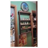 shelf and everything on it & wall -