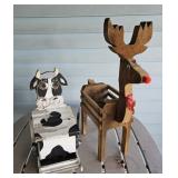 Deer planter, cow bird feeder