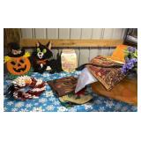 Tub of Halloween, decorations, placemats,