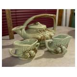 McCoy teapot and creamers
