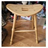 Oak saddle seat stool