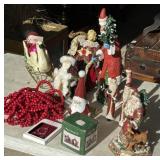 Great, lots of Santas, music box, some pottery,