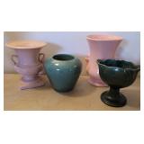 4 pottery vases - Hull, etc