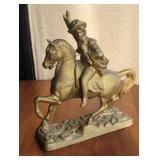 Horse clock topper statue