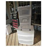 2 - 3 drawer plastic cabinets