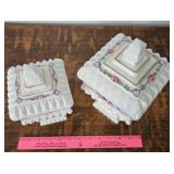 2 pieces lovely West Moreland, handpainted