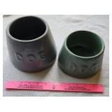 2 mcCoy dog bowls