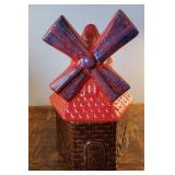 Cookie Jar - Vintage red Windmill