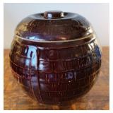 Cookie Jar - Brown stoneware