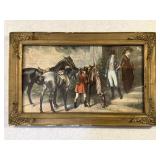 Framed equestrian litho 10ï¿½x16ï¿½