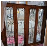 4 leaded glass doors 16"62"