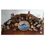 Assorted Knick knacks, including rooster