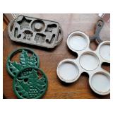 Cast iron molds and trivets