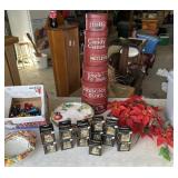 tub vict Village collection, cake plate, bulbs,