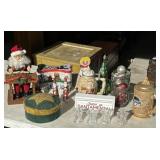 grn tub Christmas Steins angel candy containers,