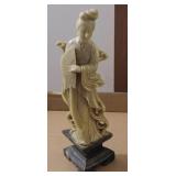 Soapstone geisha girl statue