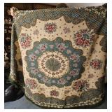 Box Christmas tablecloth 56"rd, floral tablecloth