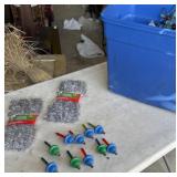 Vintage Christmas lights, Garland etc