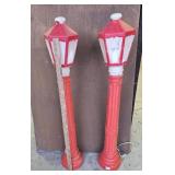 2 light pole blow molds