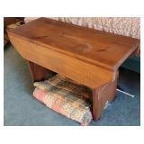 Pine bucket bench Aprx 14x34x21t