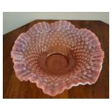 Fenton Cranberry Opalescent Hobnail Bowl |