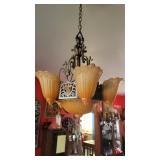Gorgeous slip shade chandelier - Will be removed