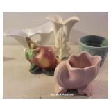 5pcs pottery - apple, Abingdon, etc