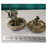 2 nautical ash trays/compass
